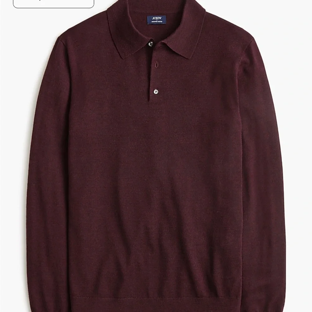 J. Crew Men's Deep Burgundy Polo Shirt